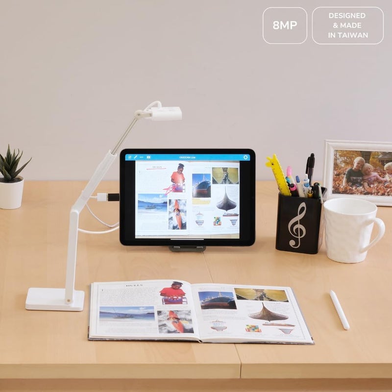 OKIOLABS OKIOCAM S2-4K Ultra HD 8MP USB Document Camera for Teachers & Classrooms with OKIOPoint AI-Tracking, Capture Near-Ledger Size, Great in Low Light, Support Mac, USB-C iPad, Interactive Display - Image 3